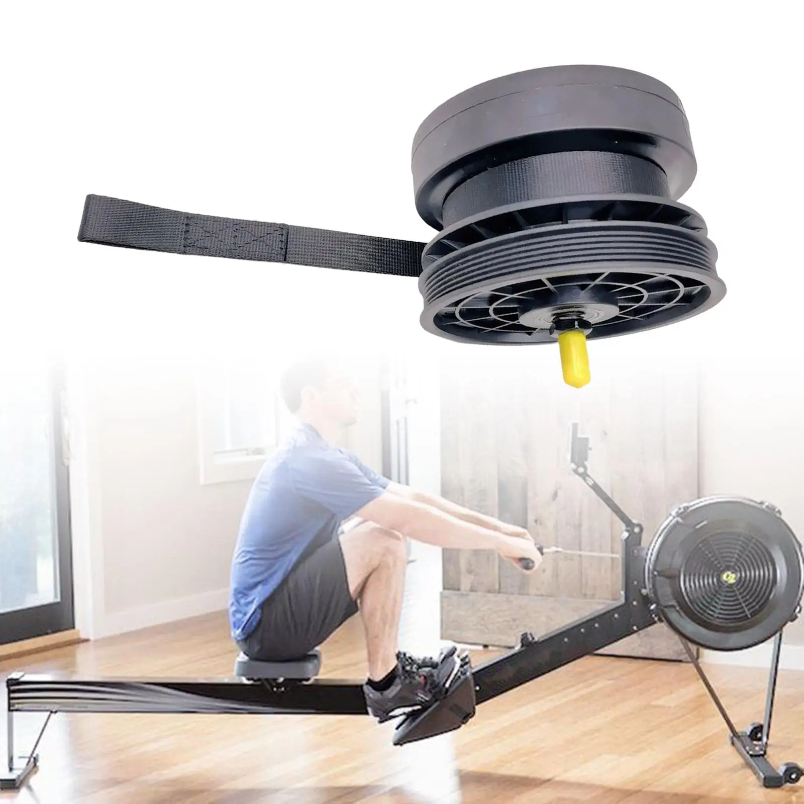 Webbing Rebound Damper Belt Resistance System Rower Spring Box Pulley Gym Accessories Rowing Machine Home Gravity Wheel