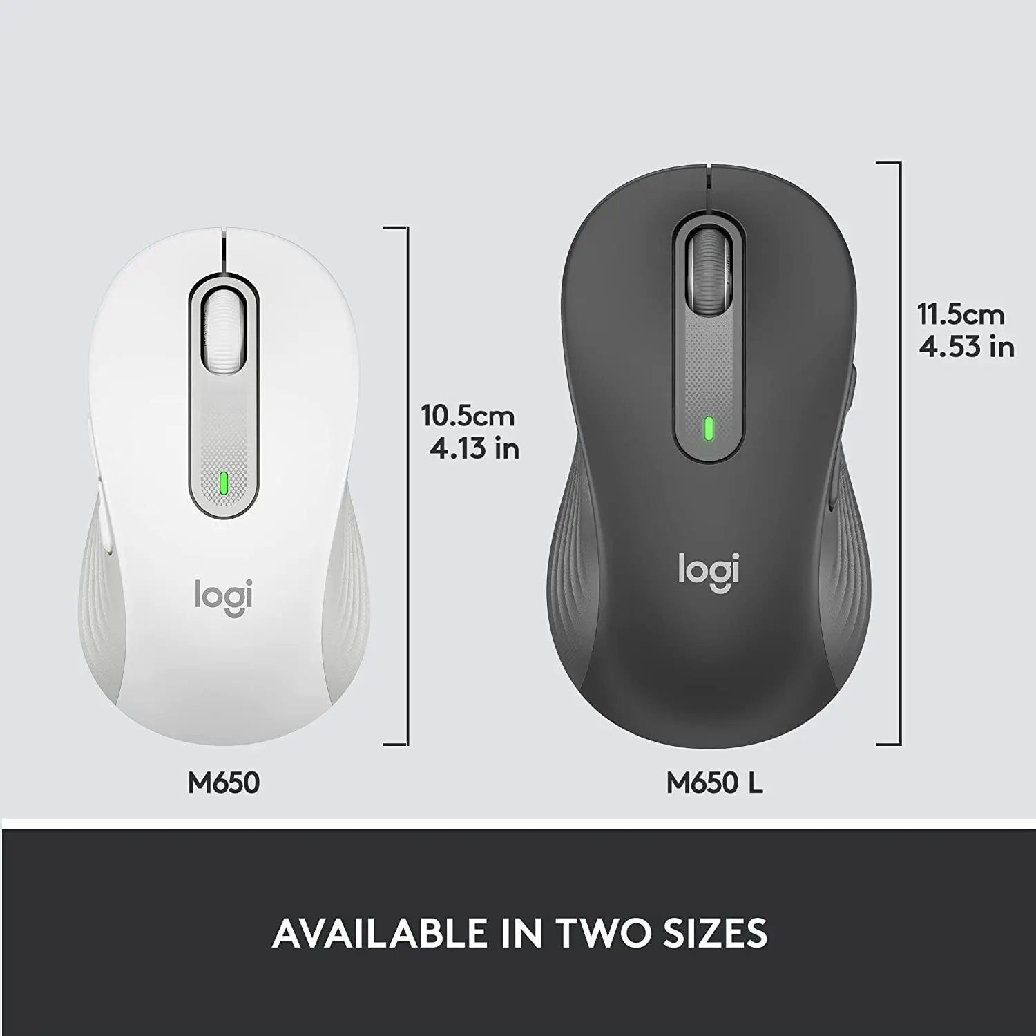 Logitech Signature M650 Right-Handed USB Receiver Wireless Mouse, Graphite  