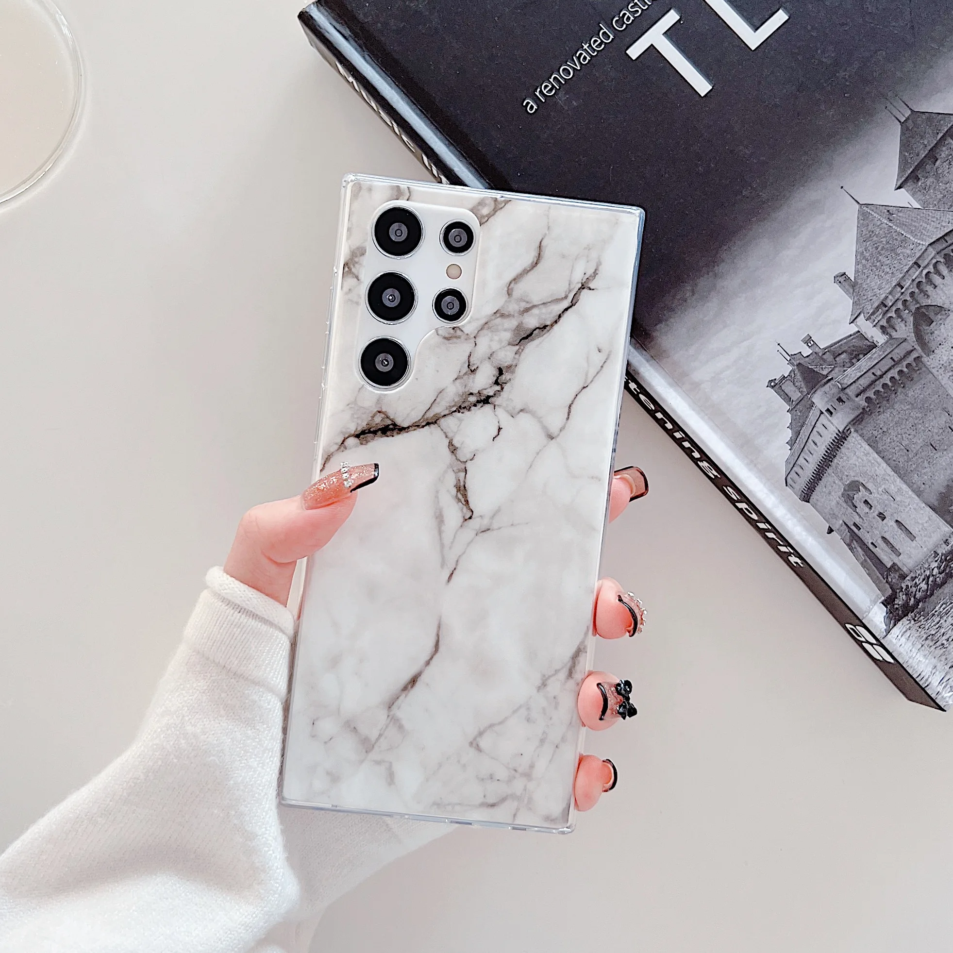 galaxy s22 ultra silicone case Crackle Marble Phone Case For Samsung Galaxy S22 Ultra S21 Plus S20 FE S9 S10 S7 Edge A32 A51 A71 A52 A72 Shockproof Back Cover galaxy s22 ultra wallet case