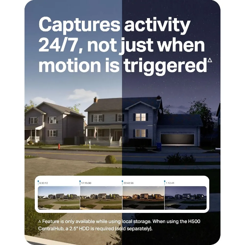 4K Outdoor Pan/Tilt Wireless Security Camera Battery with Solar Charging 360° Motion Track 24/7 Capture Person/Vehicle Detection 5