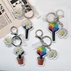 Kpop G-Dragon Lightstick Keychain Keyring Acrylic Double Sides Pendant Daisy Design Backpack Pendant Fans Collection Gift 1