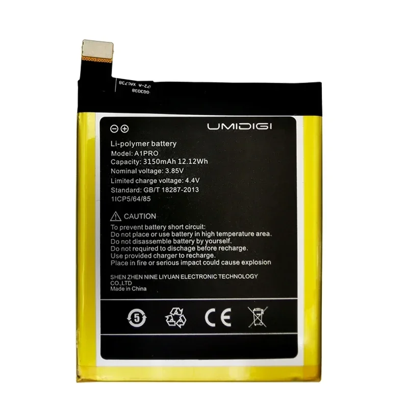 2024 Years 100% Original High Quality 3150mAh Replacement Battery For UMI Umidigi A1 Pro A1Pro Cell Phone Batteries Bateria