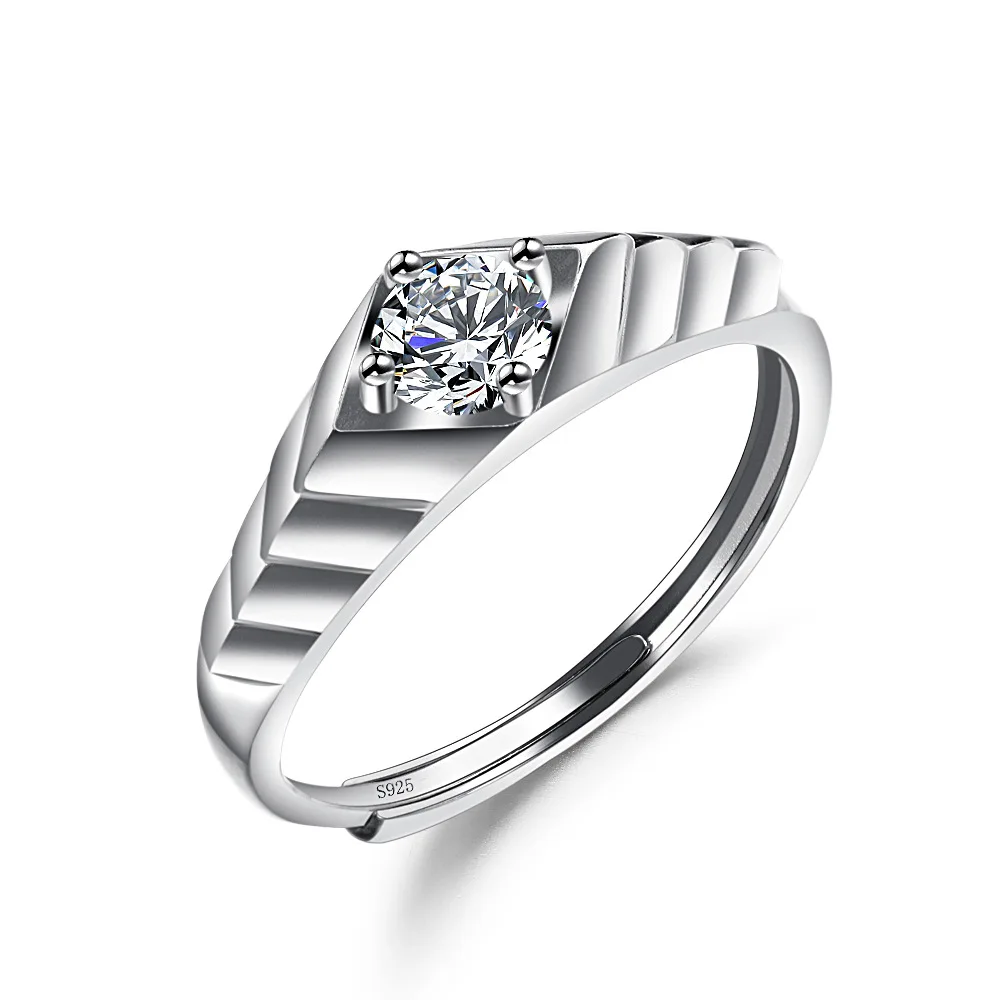

1Carat 925 Sterling Silver Moissanite Couple Lover Giftts Wedding Rings For Women Men Custom 9K 10K Gold Diamond Bands Wholesale