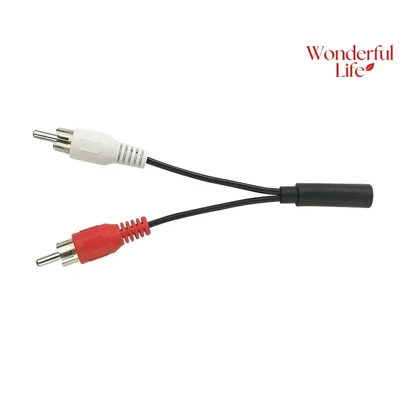 3RCA Audio Video AV Cable 1/2Pcs 3.5mm Audio Aux Socket Pole Male Female Jack Plug To 2RCA 3 RCA Male Female Adapter