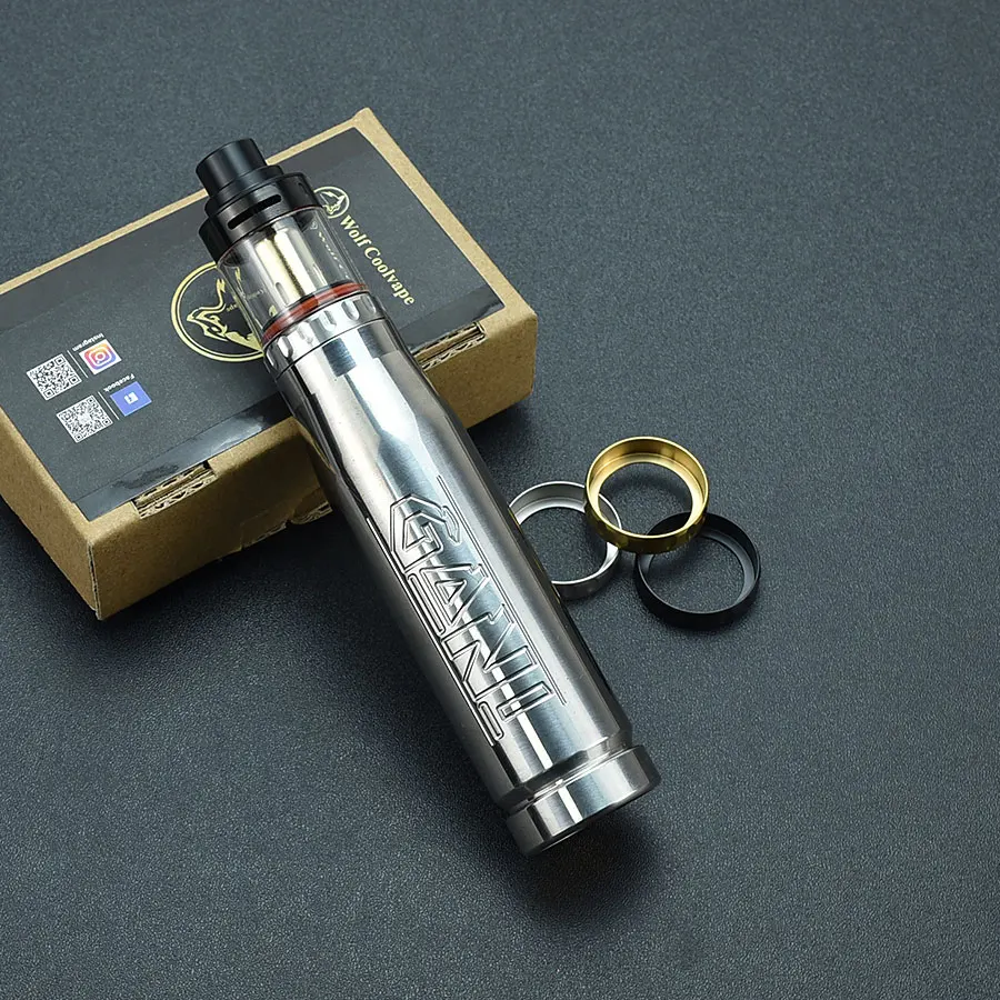 

Gani Mod vape with 80w tank atomizer 18650 battery Mechanical mod e-cigarette atomizer armor rda ring