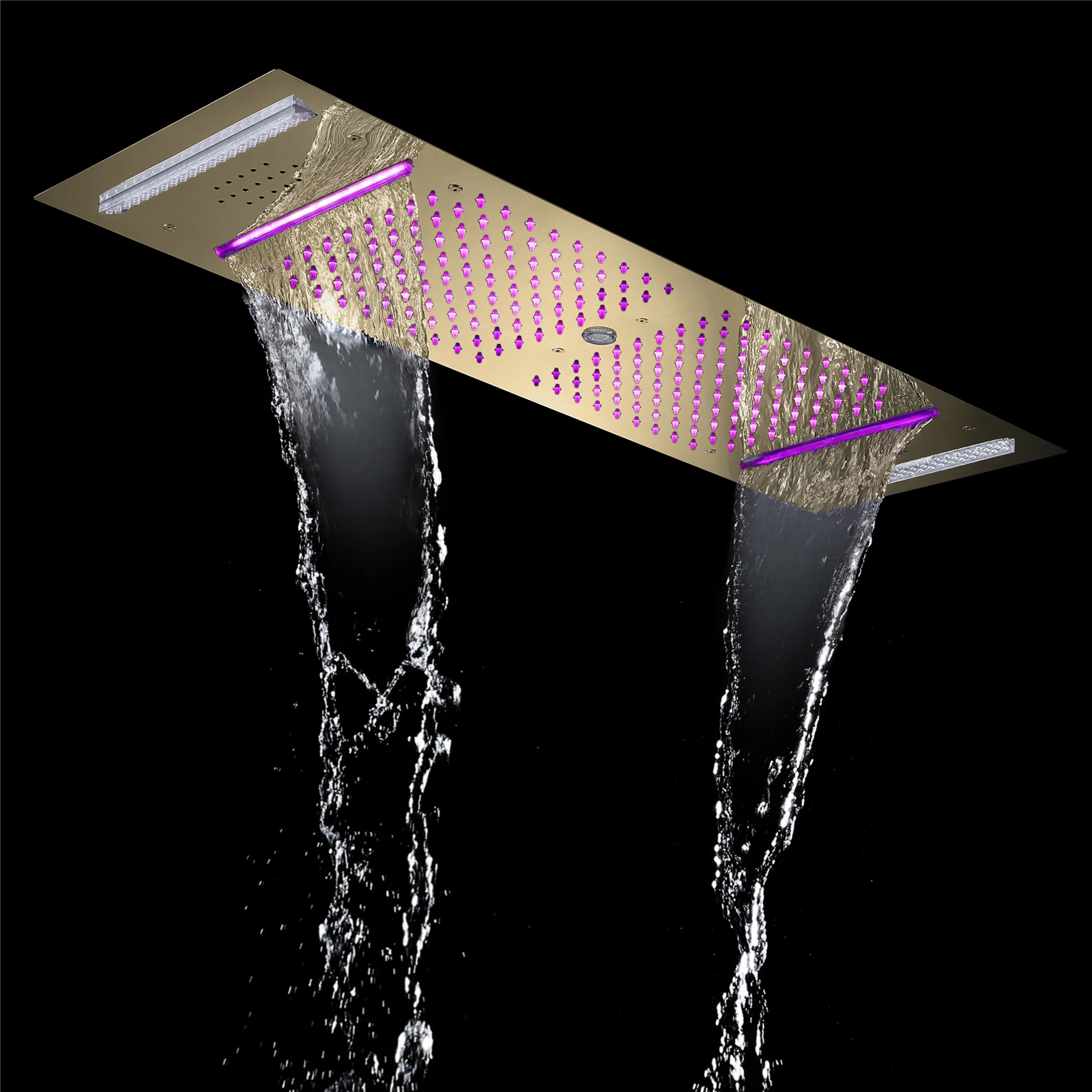M Boenn Emotional Appeal Gold Shower System Set Bathroom Showers Faucet Multifunctional Shower Head Smart Thermostatic Mixer Tap