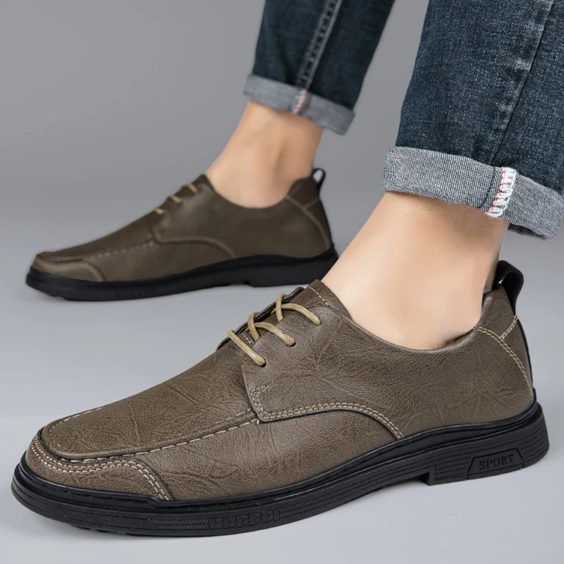 Leather Height Increasing Shoes Man Business Shoes For Man Footwear Casual Shoes Classic Elegant Casual Luxury Social Male Shoes