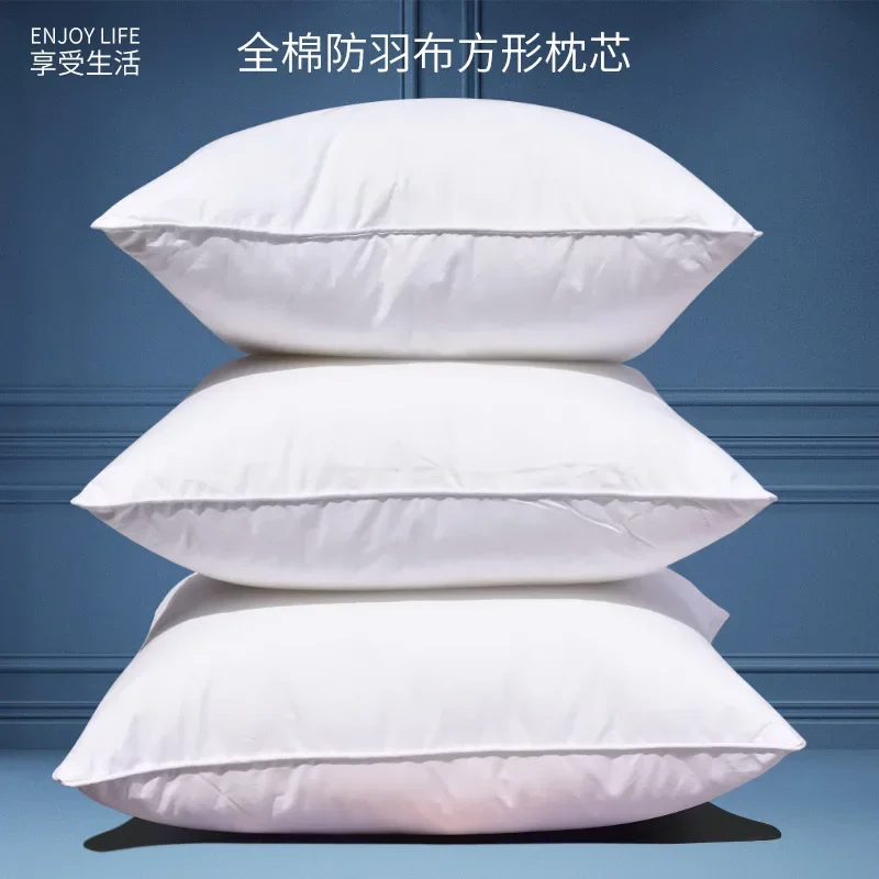Cotton Feather Cloth Throw Pillow Filler Feather Velvet Square Pillow Inner White Cushion Core
