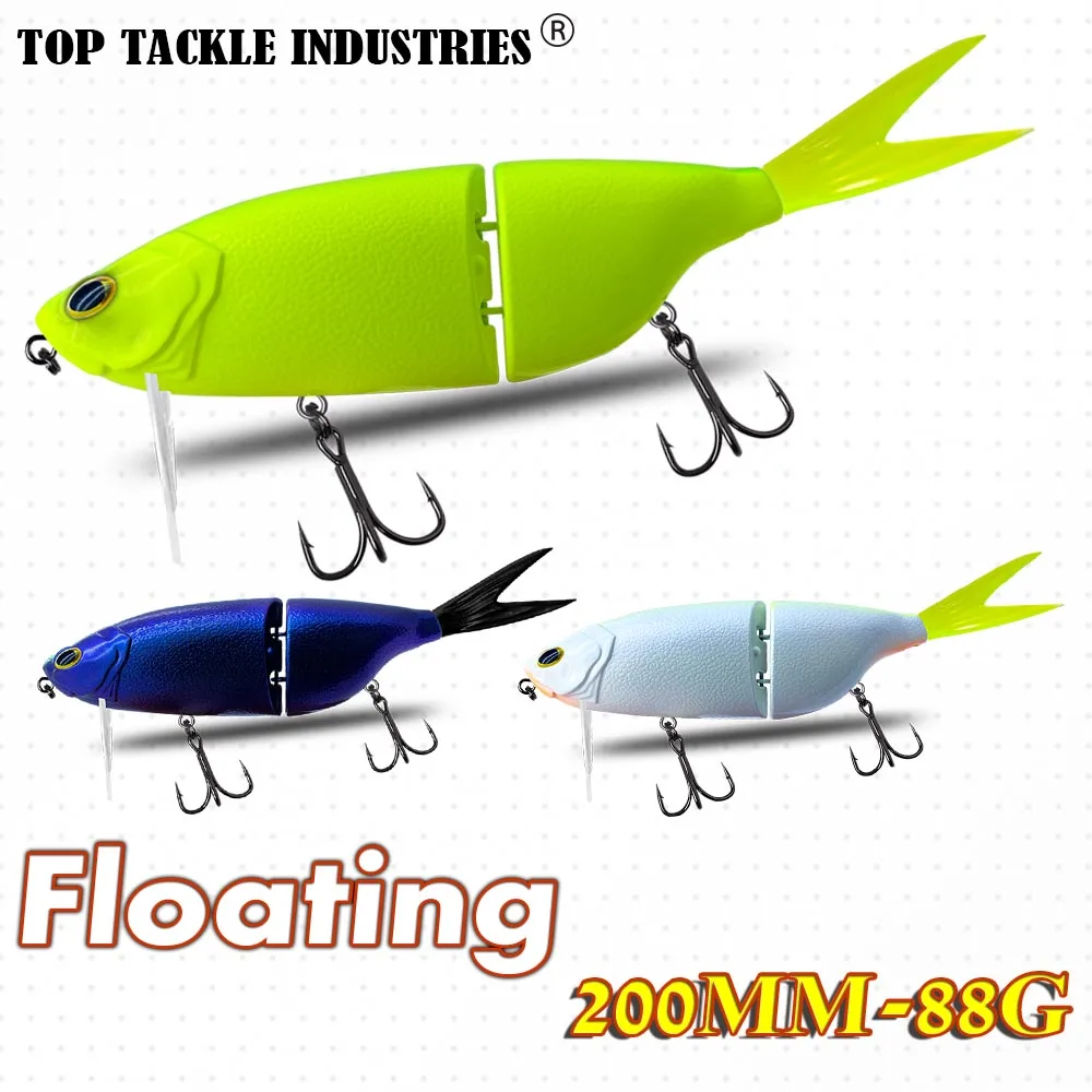 CF 2 Section Joint S Type SwimBait Joker 3Colors 200mm 88g Wobbler Floating  Big Bait For Fishing Accessories Fishing Lures