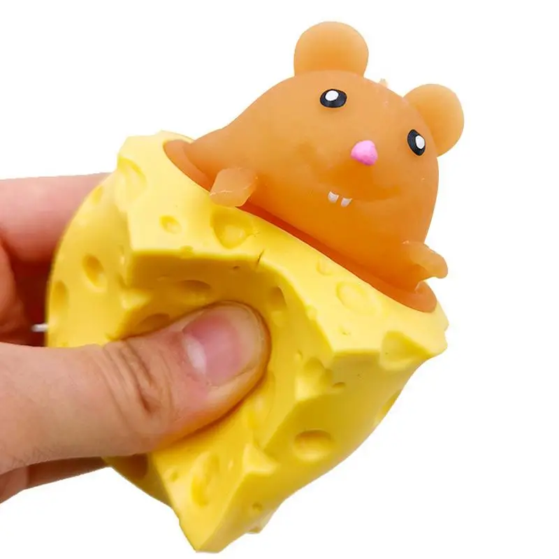 

Cheese Cup Mouse Toy Cheese Cup Mouse Toy Creative Pinch Sensory Toy Soft And Comfortable Stress Relief Cute Cheese Mice Toy For