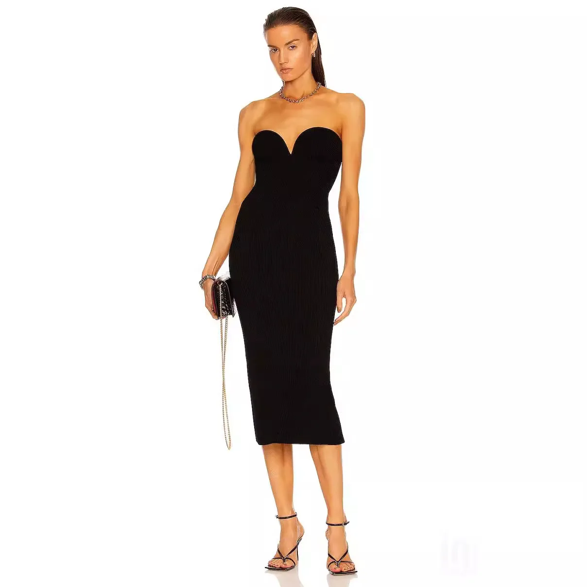 

Bandage Summer Orange Bra Sexy Fashion Banquet Party Dress