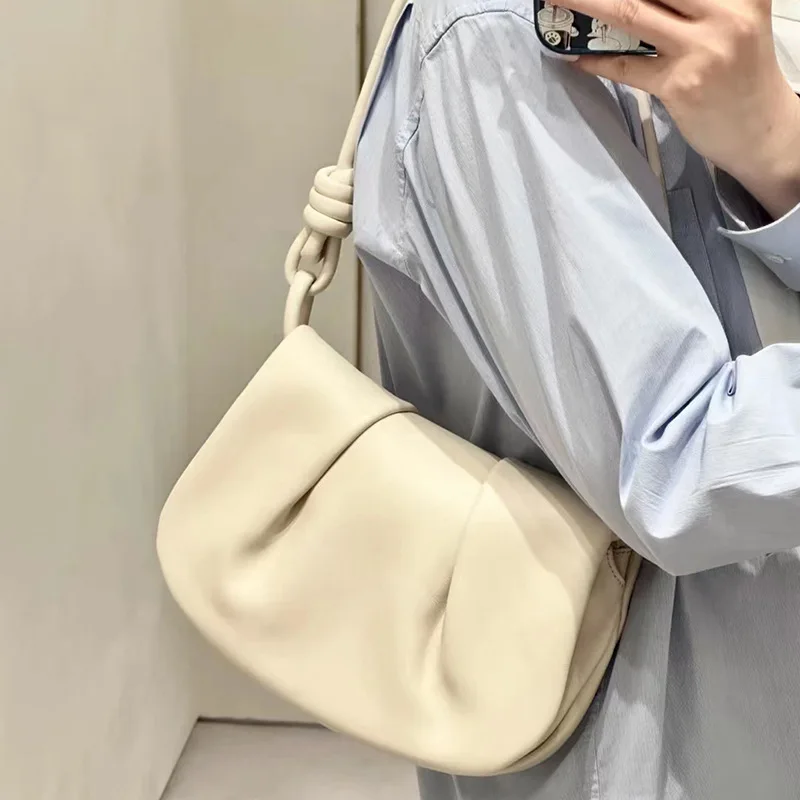 

Advanced Sense Bags for Women Shoulder Ruched Bag Female Brand Design Bolsas Feminina Crossbady Bolsos Mujer Hobos Handbags