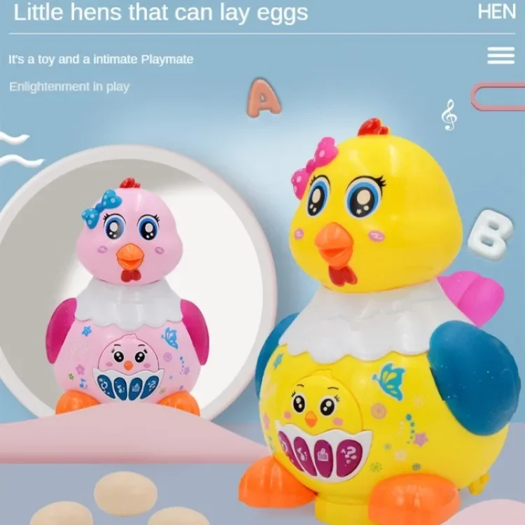 Electric Egglaying Chicken Upgrade Edition Egglaying Little Hen Wanxiang Music Luminous Children's Enlightenment Puzzle Toy 2
