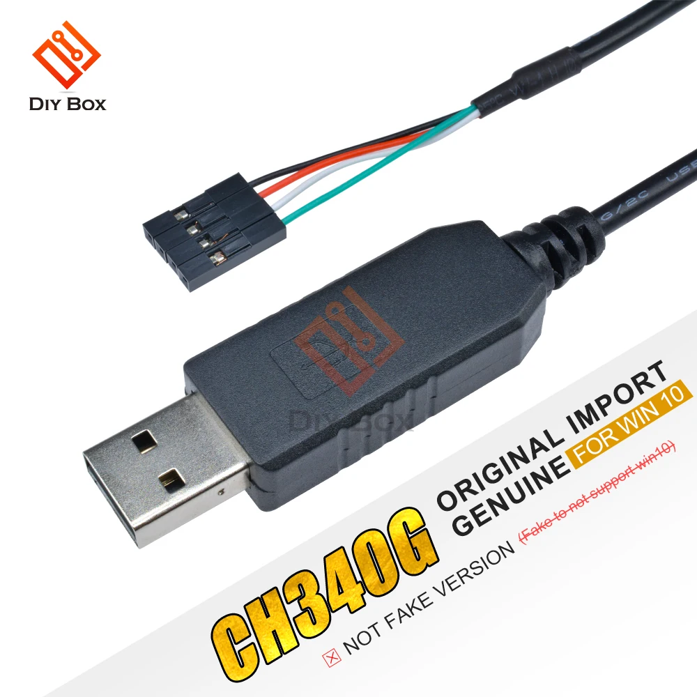 CH340G USB to RS232 TTL Serial Adapter Converter 4 Pin Female Socket for Arduino for Raspberry Pi Win7 WIN10 Download Cable 1M