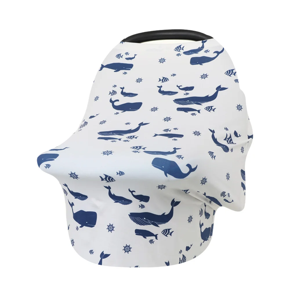 Multifunctional 5 In 1 Baby Breastfeeding Cover Car Seat Cover Canopy Shopping Cart Trendy Scarf Breathable Nursing