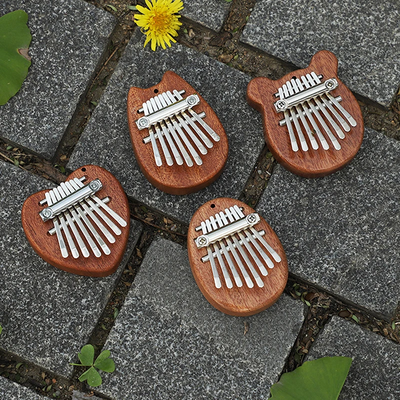 Mini Kalimba 8 Keys Wooden High Quality Exquisite Finger Thumb Piano Marimba Musical New Year Accessory Christmas Gift