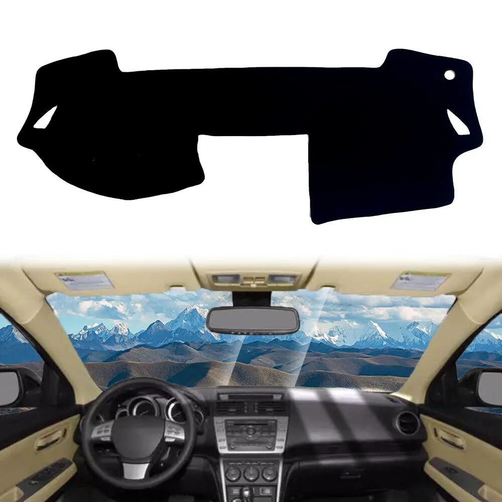 Dash Board Mat Sun Protector Pad For Mazda 6 2009-2013 Black Inner Car Dashboard Left Hand Drive