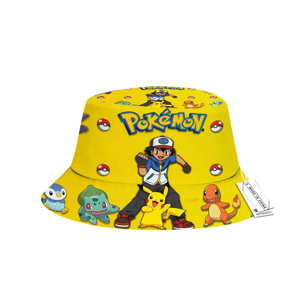 

Pokemon Pikachu Bucket Hat Sun Hat Anime Wide Brim Cute Bucket Fisherman Beach Outdoor Hat Cap for Adult Kids Boy and Girls Gift