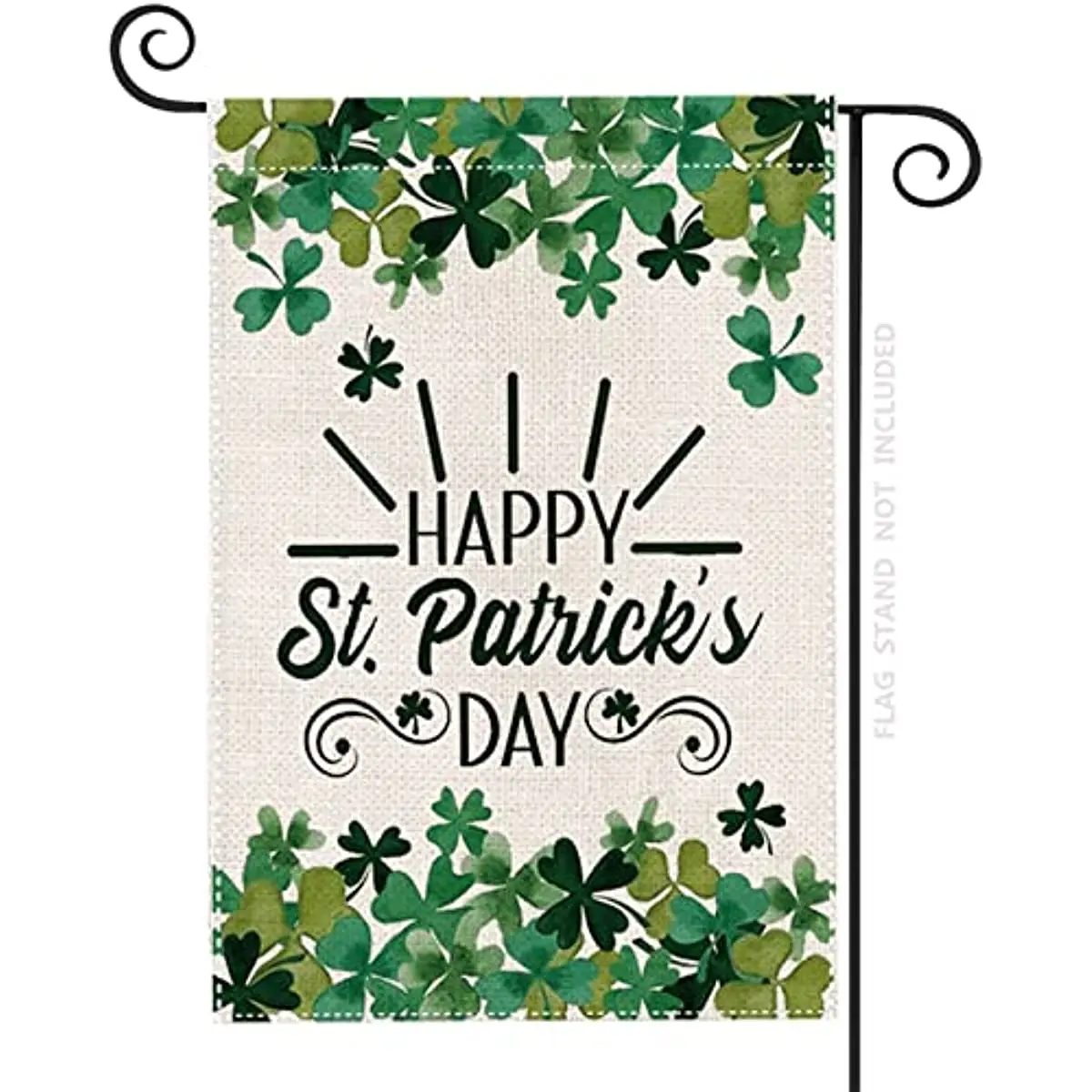 

Happy St Patricks Day Garden Flag 12x18 Inch Double Sided Irish Green Shamrock Garden Flag Holiday Yard Home Outdoor Decoration