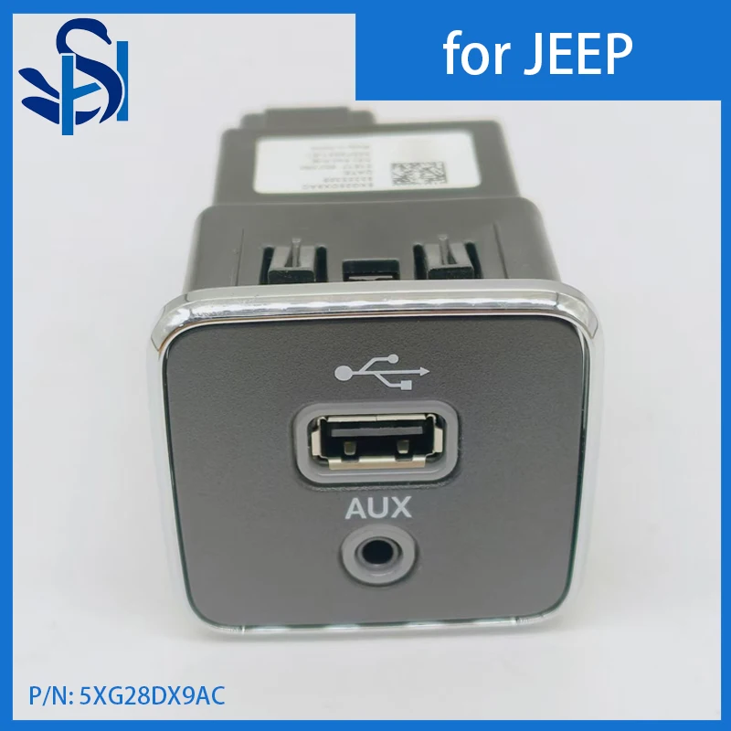 Front Charging Port USB AUX 5XG28DX9AC For-Jeep Cherokee Compass 53223309