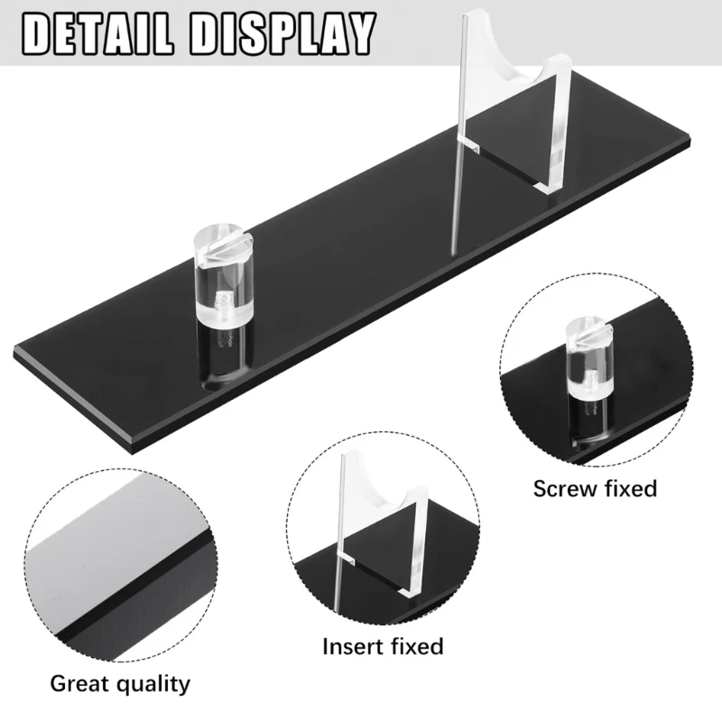 Acryl Messen Display Stand - Messen Vitrine voor Vaste | Messen Rustieke Cabine Home Decor | Vaste Messen Collectiehouder voor Enkele Messen Rustieke Cabine Thuis Zwart Brede Displays