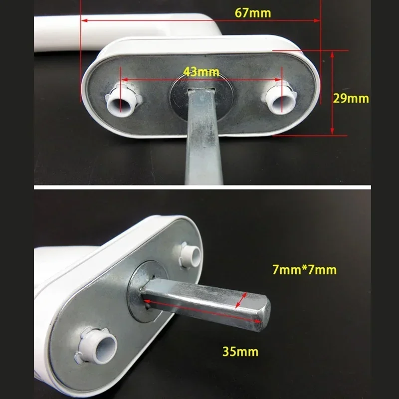 Durable Zinc Alloy White Espagnolette Window Handle UPVC Casement Window Handles Replacement Hardware Door Handles