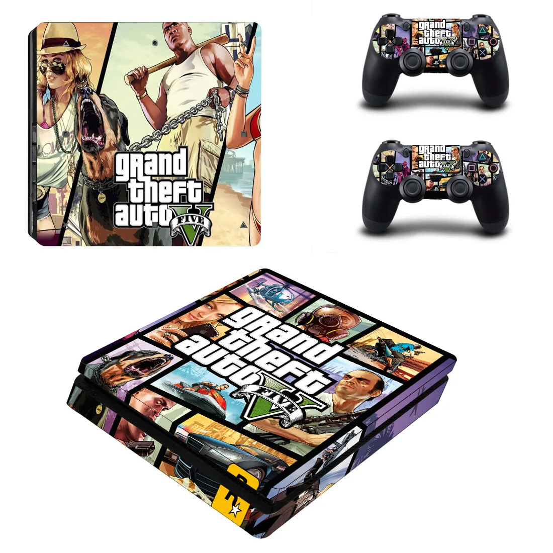 Grand Theft Auto V Gta 5 Ps4 Slim Skin Sticker Cover Per Console E Controller Ps4 Slim Skin Decal Vinyl
