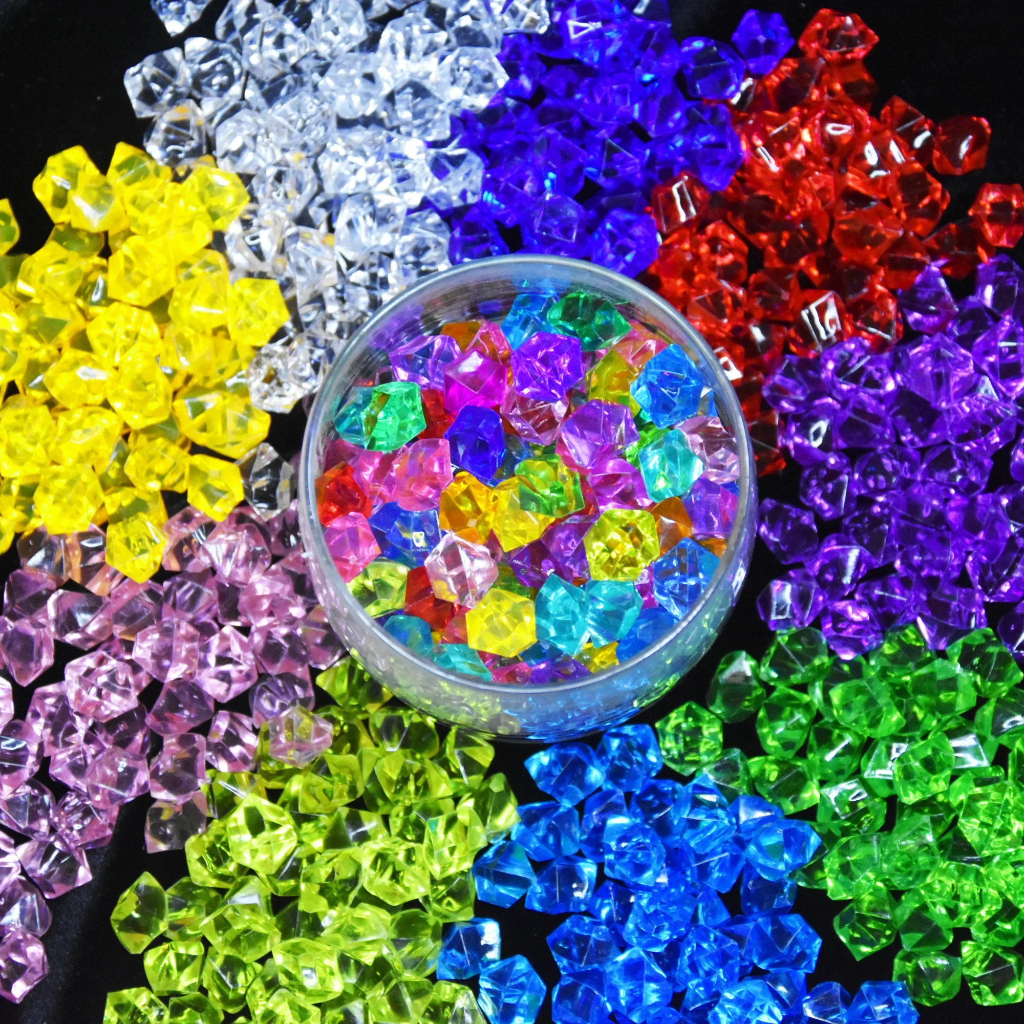 Decorative Stones Acrylic Stone Luminous Gemstone Toys for Garden Decoration Vase Filling Fish Tank DIY Decoration Children's Gemstone Toys