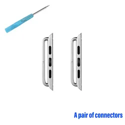Universal Metal Clasp Connector Adapter - 42 - 44 - 45 - 49 - S10 46mm (Silver)