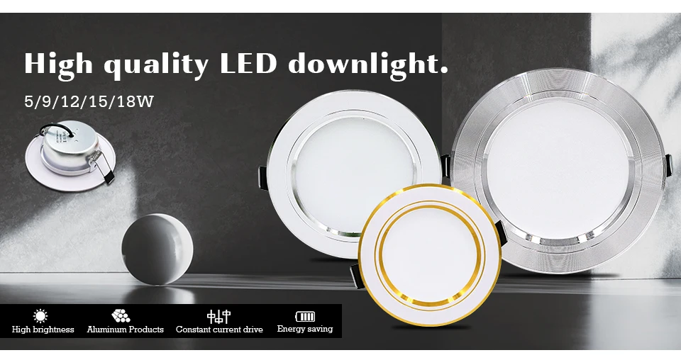 LED recessed round downlight image 1