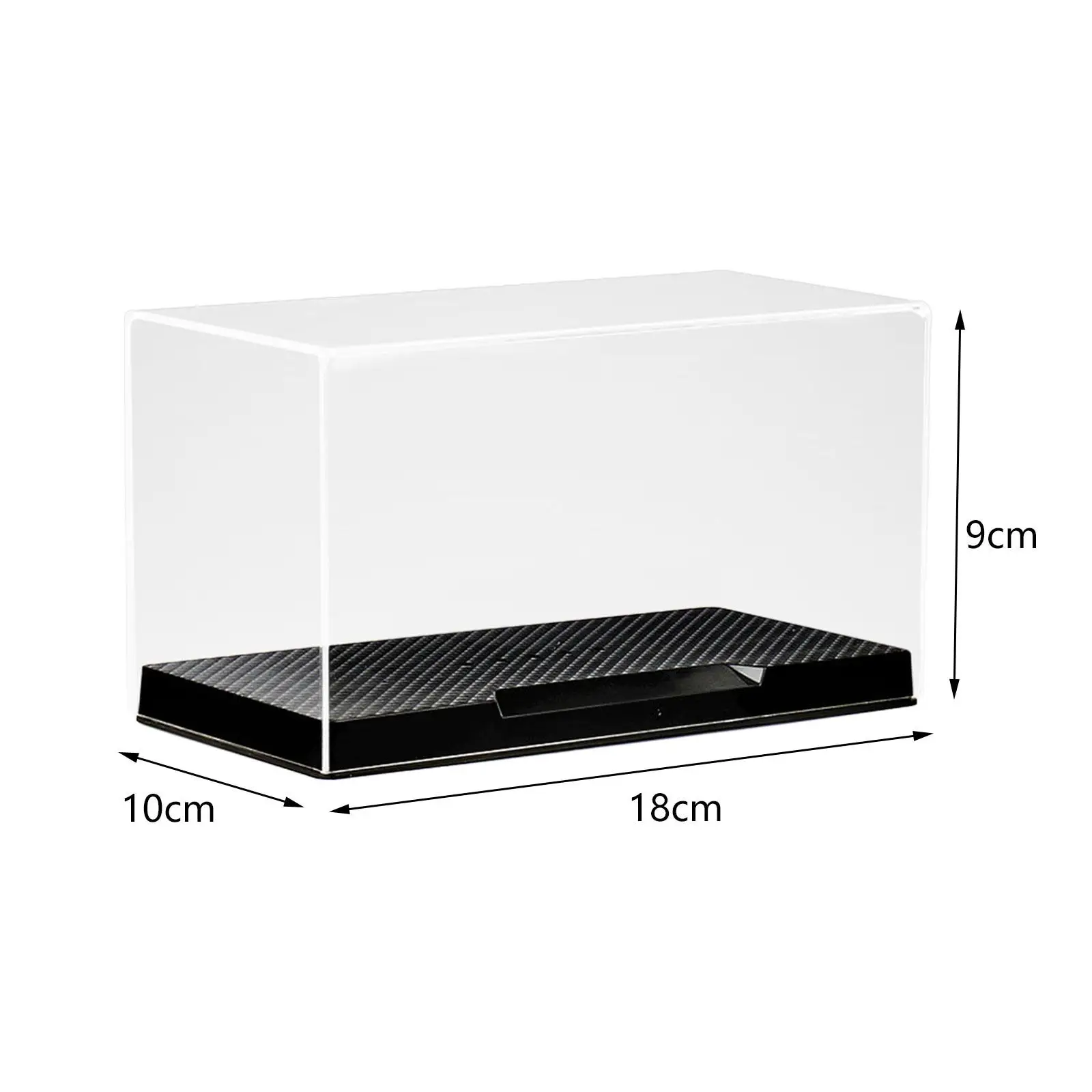 Clear Acrylic Display Case Durable Countertop High Transmittance Dust Cover for Model Cars Miniature Figurines Collectibles Boy