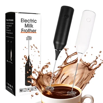 1 set of electric milk frother, milk frother battery, AA size electric coffee mixer, egg beater, cream frother, blender 1