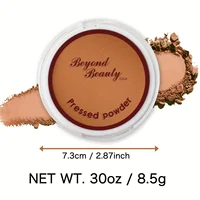 Wheat Bronzing Powder for Dark Skin, Matte Finish, Sweatproof & Oil Dark Foundation Concealer, Powder Puff And Mirror 5