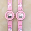 Girls Kids Children Cartoon Unicorn Collection Digital Electronic Flash Glow Up Light Colourful Birthday Party Gifts Watches 3