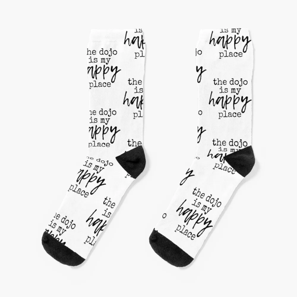 

Dojo is my Happy Place, Martial Arts, Karate, Judo, JiuJitsu, Aikido, Sempai Socks Christmas Socks Winter Man Sock