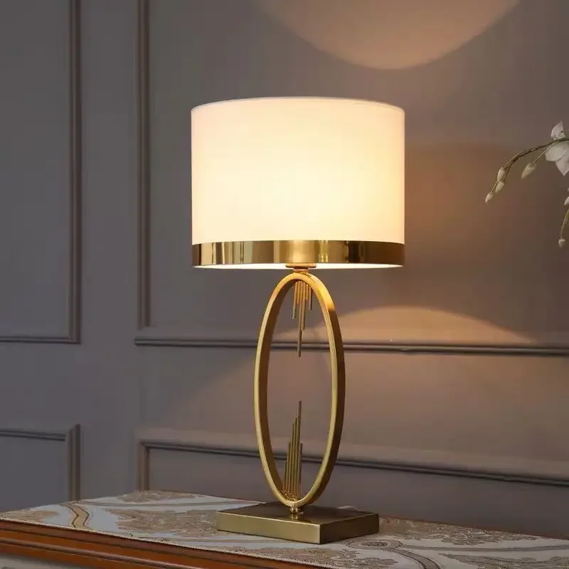 

Modern Table Lamp LED Nordic Creative Simple Brown Lampshade Desk Lights For Home Living Room Bedroom Bedside