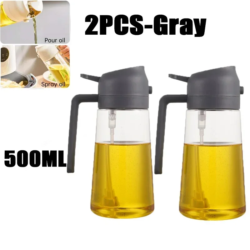 Premium Olive Oil Dispenser with Automatic Lid and Spice Shaker