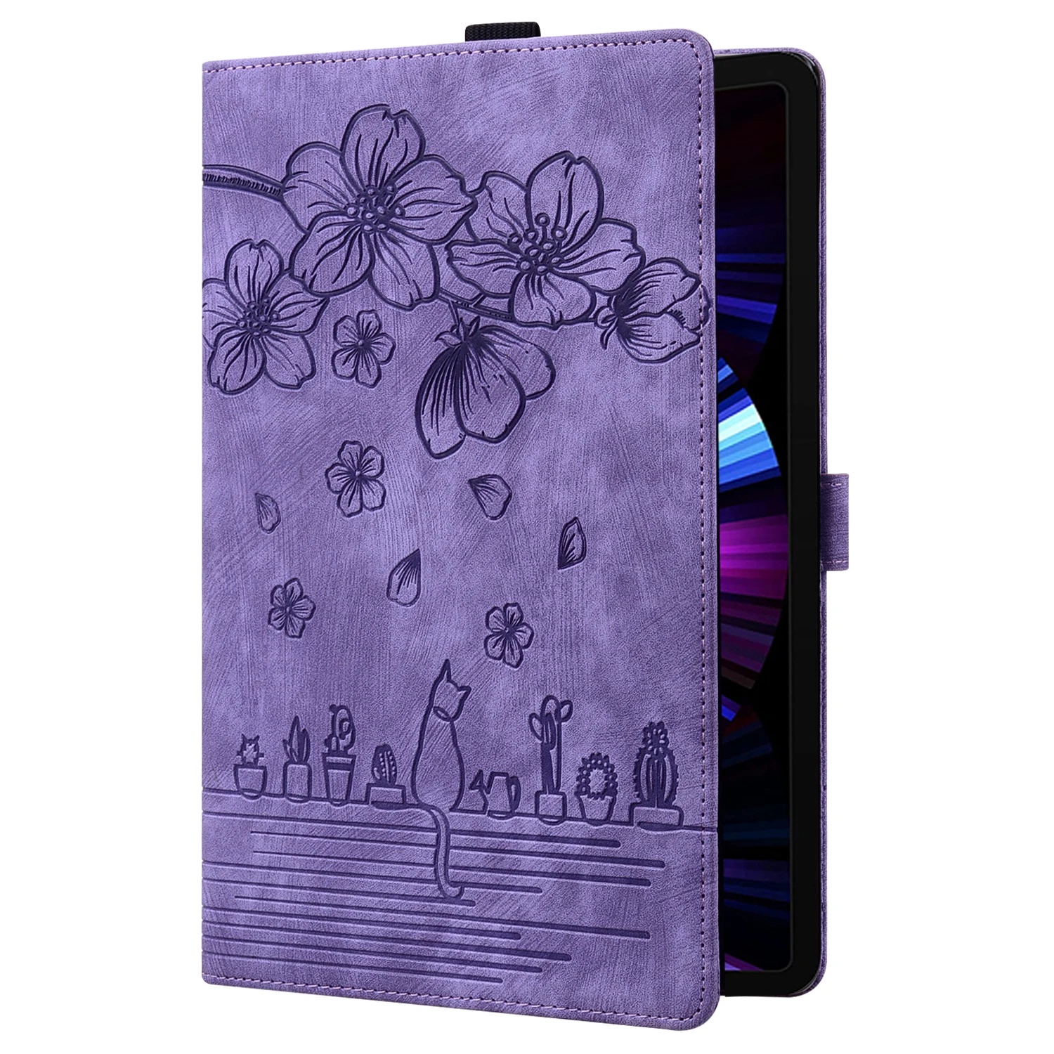 Cute Cat Imprinted Flip Cover Case for Tablets - 2023 Edition