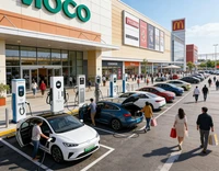 Station de recharge rapide DC personnalisable 40kW-240kW, chargeur double pistolet pour voitures électriques, option 60kW pour usage commercial 2