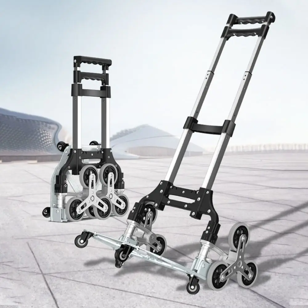 Carrello pieghevole leggero Carrello portautensili pieghevole in lega di alluminio Carrello portabagagli portatile per tutti i terreni resistente