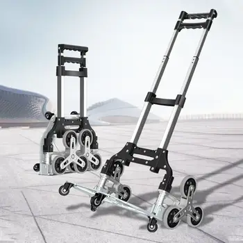 Carrello pieghevole leggero Carrello portautensili pieghevole in lega di alluminio Carrello portabagagli portatile per tutti i terreni resistente