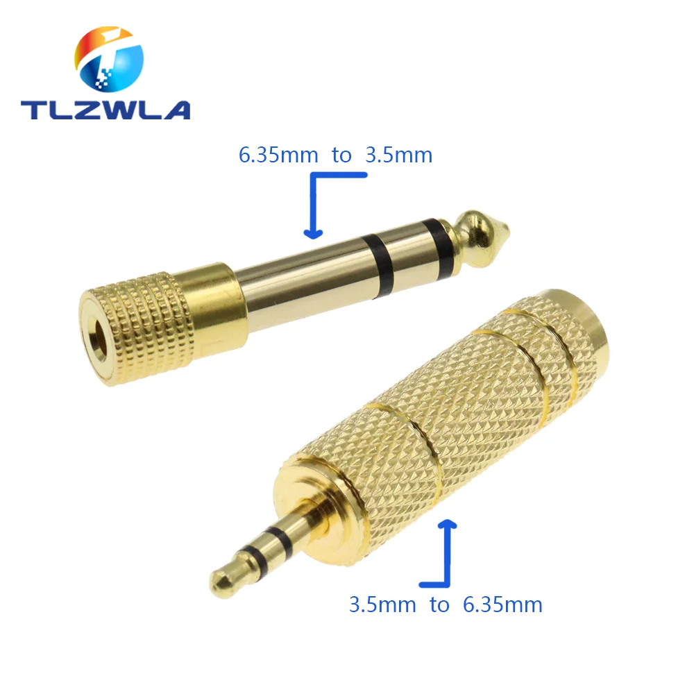 Cable Matters 5-Pack 1/4 Inch To 3.5mm Headphone Adapter - Gold Plated 6.35mm To 1/8 Inch Stereo Audio Converter