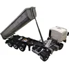 For 1/14 Tamiya RC Truck All Metal 3-axis Hydraulic Dump Truck Tipper Trailer Scania R620 Actros Volvo MAN LESU DIY Parts 1