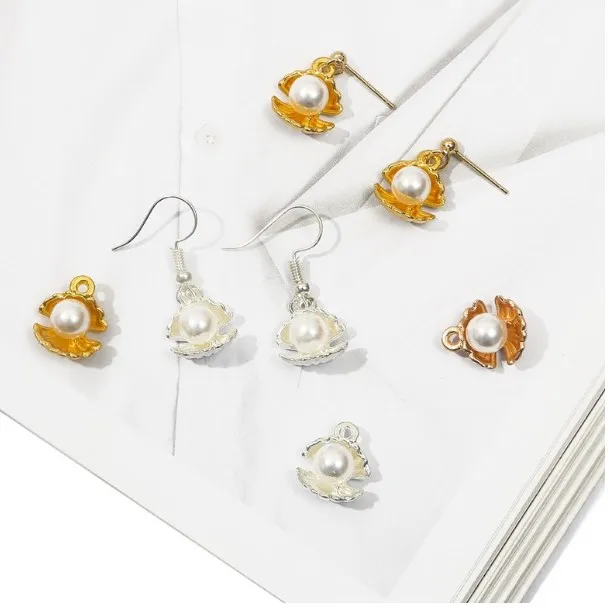 

5 шт., жемчужные подвески из сплава, 15 мм