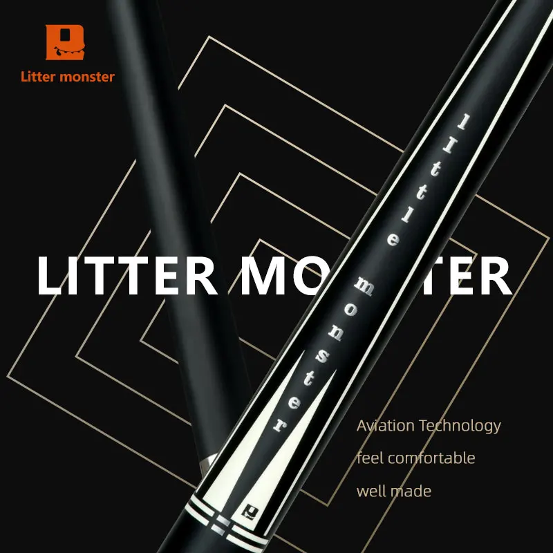 

Little Monster Carbon Cue 12.4mm Tip 147cm Length Carbon Fiber Shaft 1/2 Split Cue Uniloc Joint Technology Butt Pool Cue Stick