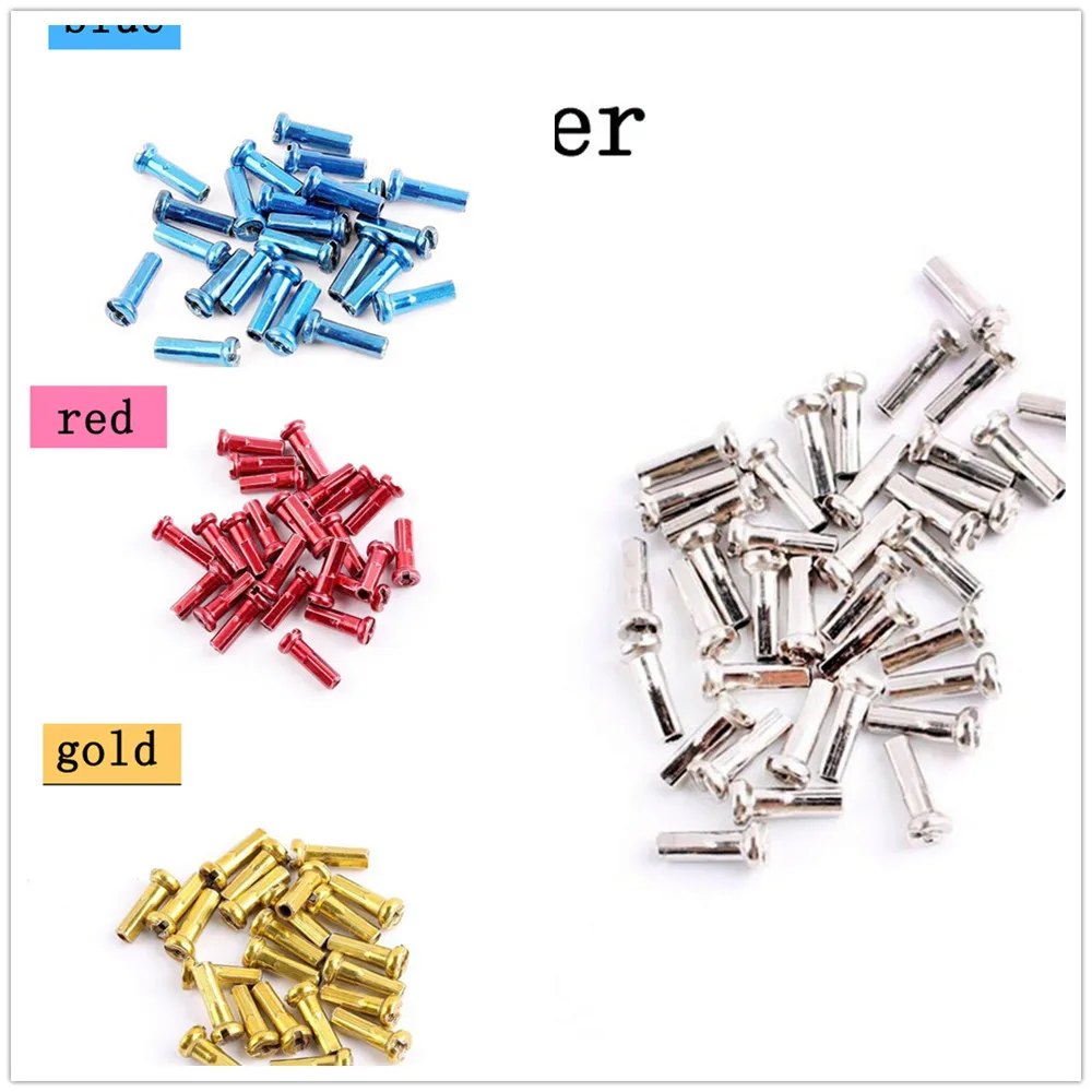 

200 Pcs/lot MTB Mountain Bike Spokes Pillar Cap Copper Multicolour Bicycle Spoke Caps 14mm