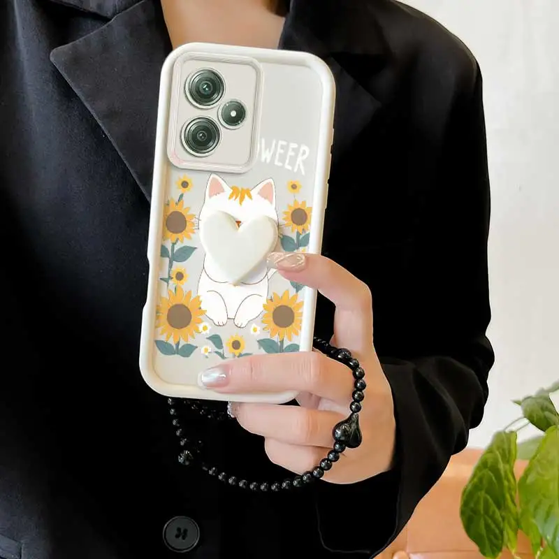 Happy Cat Phone Case Set with Lanyard and Craft Embellishments - 3 Piece Bundle