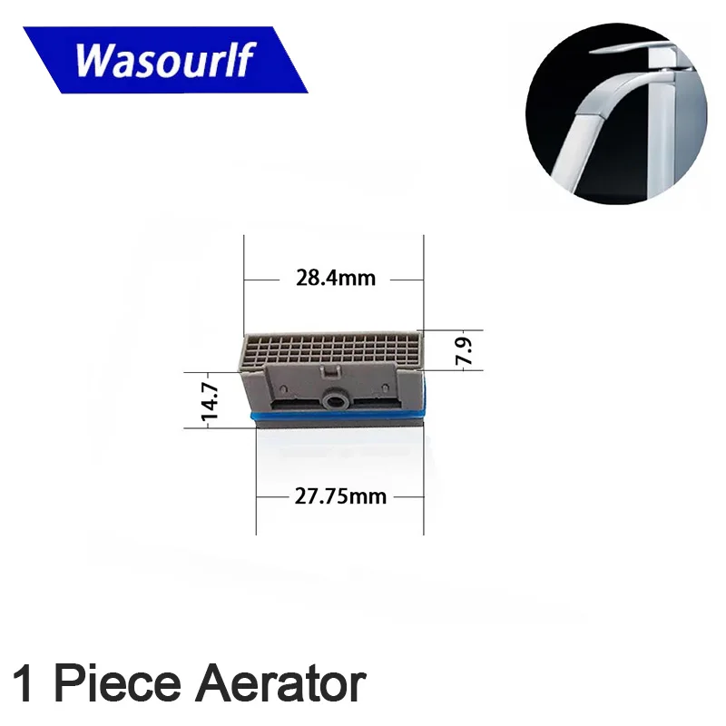 WASOURLF 1 Piece Concealed Faucet Aerator Water Saving Male Thread Tap Part Spout Bubble Accessories Basin Kitchen Fitting Part