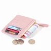 Women Slim Business Card Holder Wallet Men Mini Wallets Zipper Card Money Holders Vintage Short Wallet Female Thin Small Purse 2