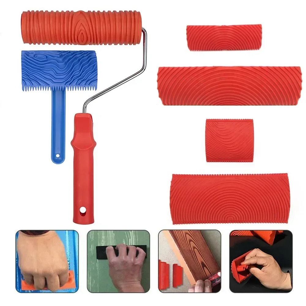 

7 Inch Graining Painting Tool For Wall Room Art Wood Grain Tool Set Wood Texture Paint Roller Wood Pattern Tools